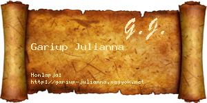 Gariup Julianna névjegykártya